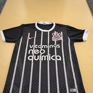 Nike Corinthians Black & White Soccer Jersey